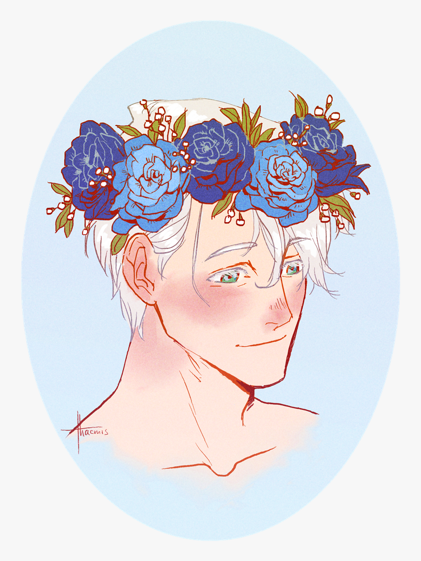 Victuuri Flower Crowns As Stickers And More On Redbubble - Yuri On Ice Flower Crown, HD Png Download, Free Download