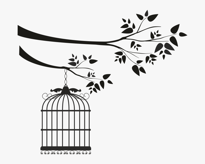 Ramas Con Jaula, Vinilos Decorativos - Rama Con Jaula Png, Transparent Png, Free Download