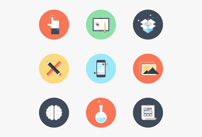 Creative Process - Graphic Design Creative Icons, HD Png Download, Free Download