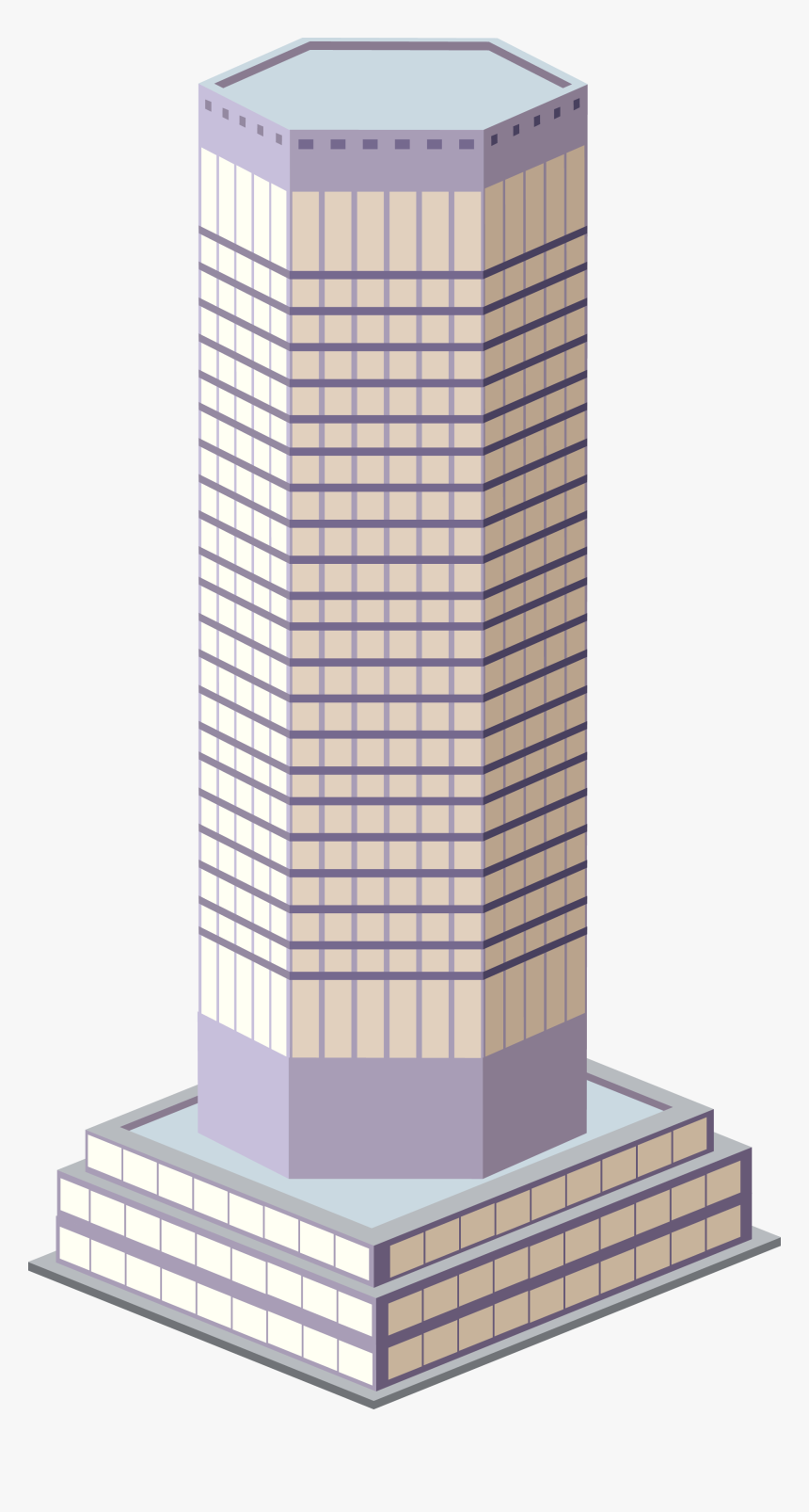 Drawing Buildings Office Building - Skyscraper Building Drawing, HD Png Download, Free Download