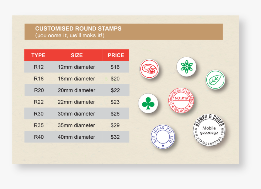 Customised Company Stamps - Circle, HD Png Download, Free Download