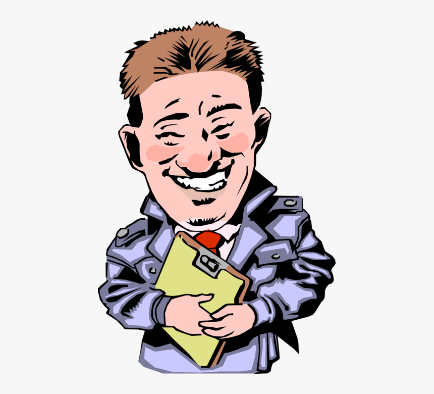 Vector Illustration Of Typical Used Car Salesman With - Car Salesman Clipart, HD Png Download, Free Download