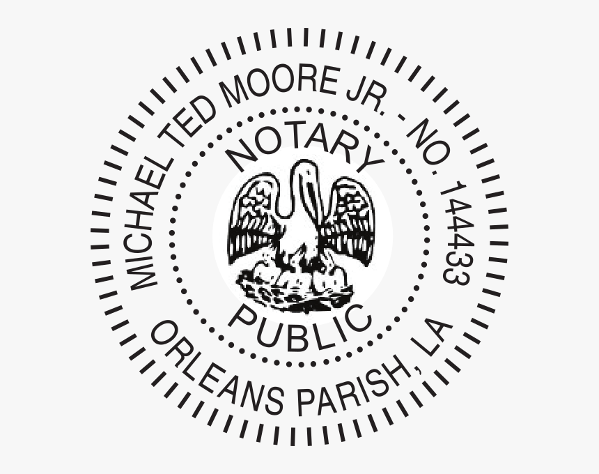 Louisiana Round Slim Stamp Notary, Sample Impression - Louisiana Notary Public Seal, HD Png Download, Free Download