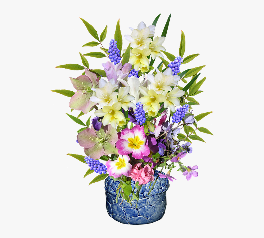 Spring, Flowers, Pottery Vase - Florero Png Sin Fondo, Transparent Png, Free Download