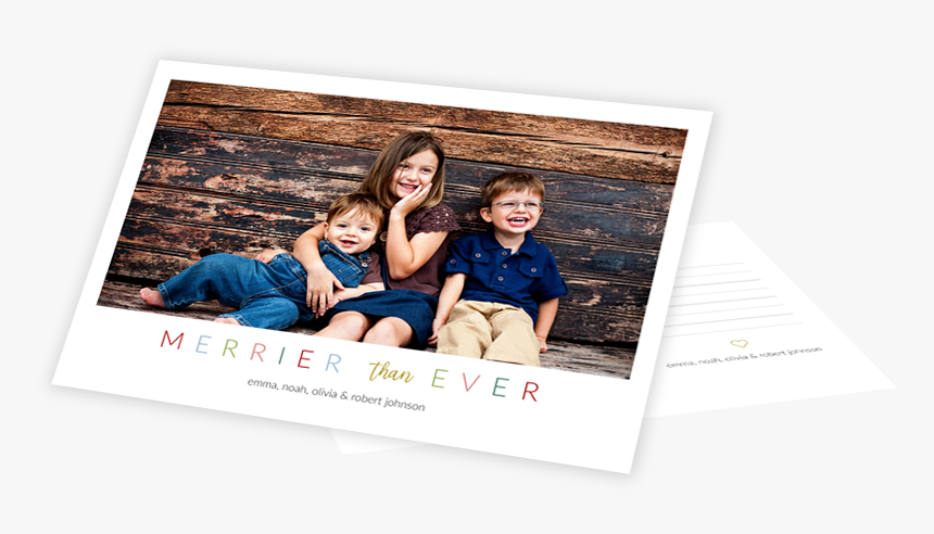 Two Holiday Card Templates On Top Of One Another In - Picture Frame, HD Png Download, Free Download