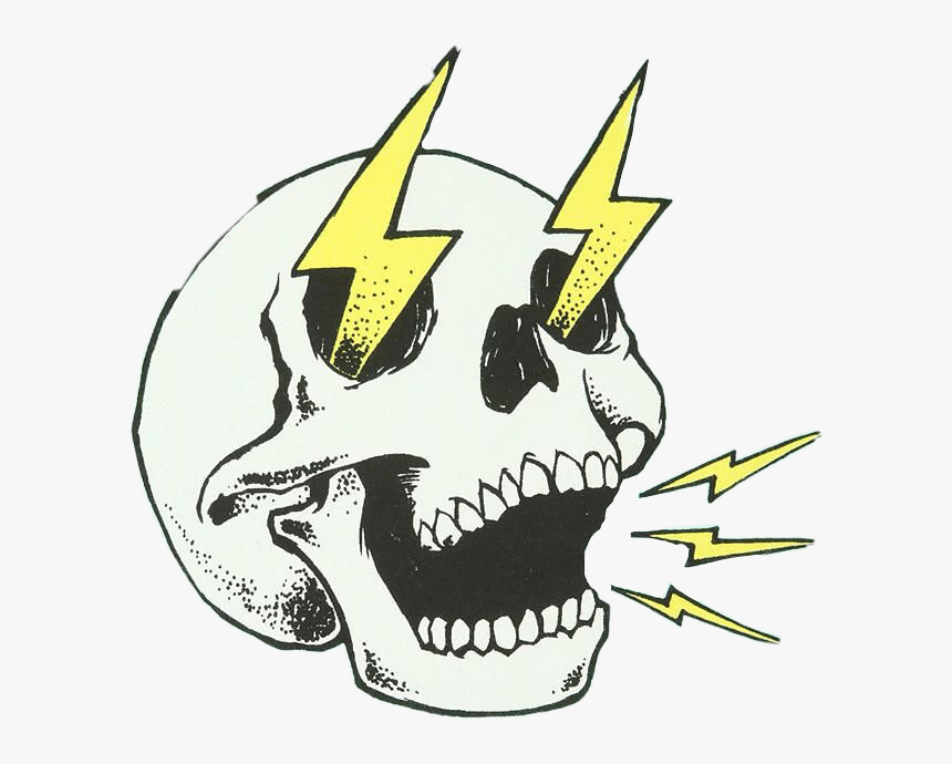 #skull #thunder #lightning #doodle #drawing #calavera - Teeth 5sos Lyrics, HD Png Download, Free Download