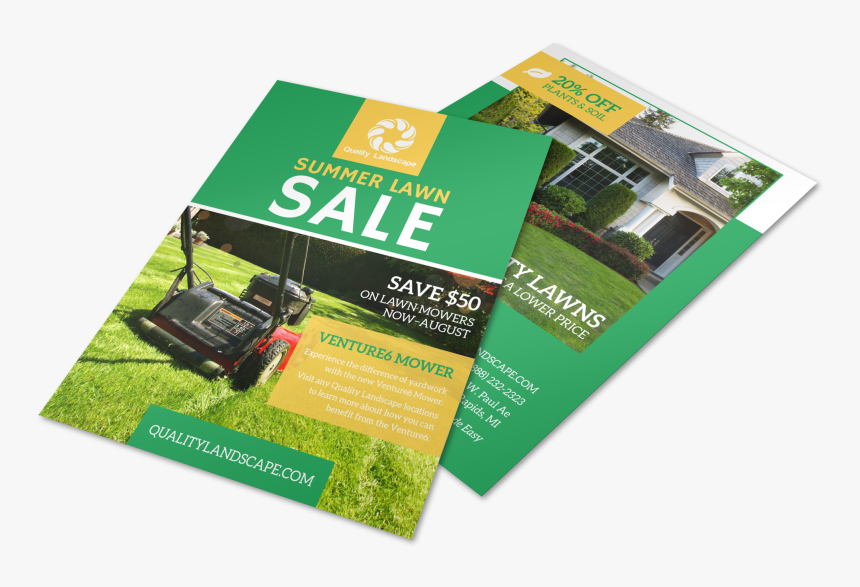 Lawn Mower Summer Offer Flyer Template Preview - Flyer, HD Png Download, Free Download
