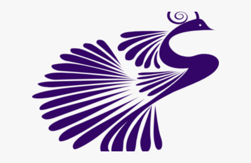 Peacock Clipart Purple - Peacock Png Silhouette, Transparent Png, Free Download