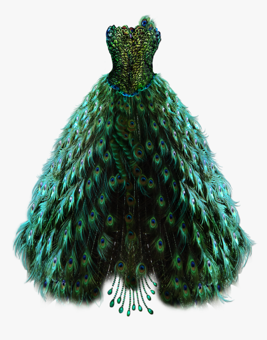 Transparent Peacock Clipart Png - Wedding Peacock Green Dress, Png Download, Free Download