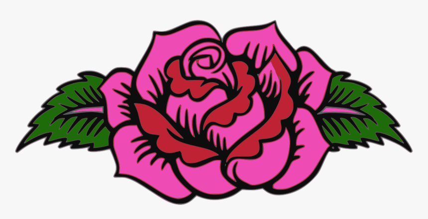 Garden Roses Floral Design Pink Day Of The Dead - Day Of The Dead Flower Designs, HD Png Download, Free Download