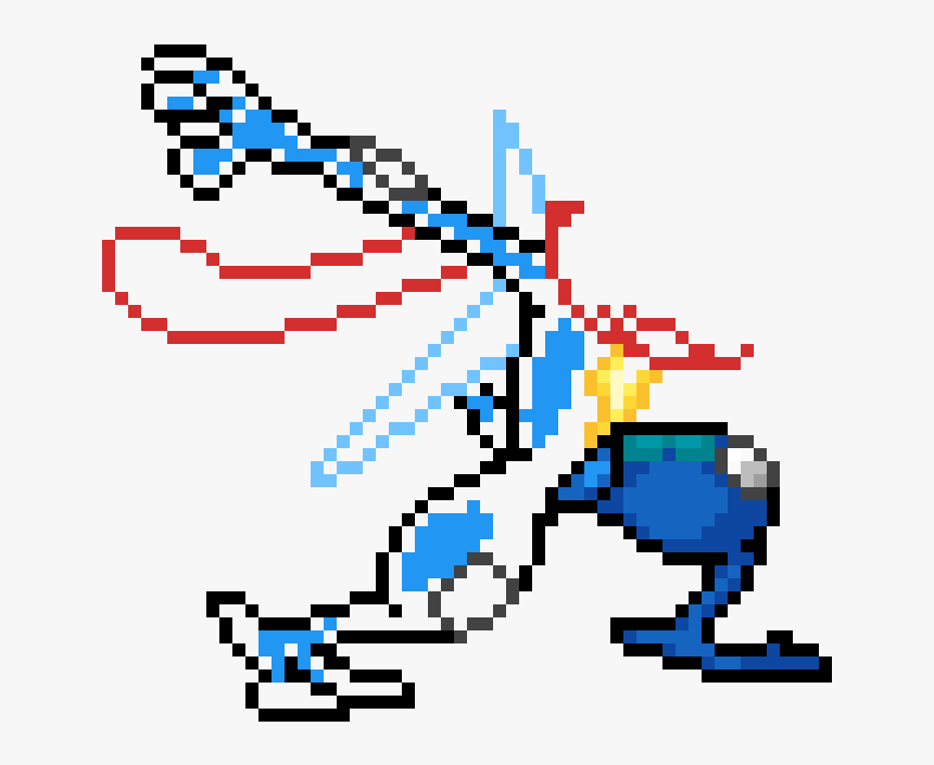 Ash Greninja Pixel Art, HD Png Download, Free Download