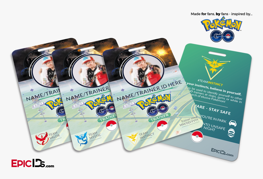 Pokemon Go Inspired Team Mystic, Valor Or Instinct - Pokemon Tcg Player Id Card, HD Png Download, Free Download