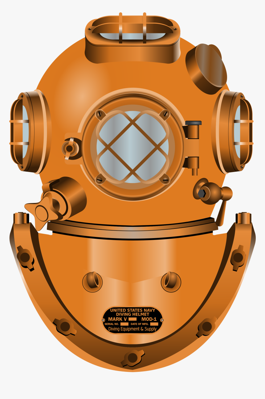 Scuba Clipart Diver Navy - Diving Helmet Png, Transparent Png, Free Download
