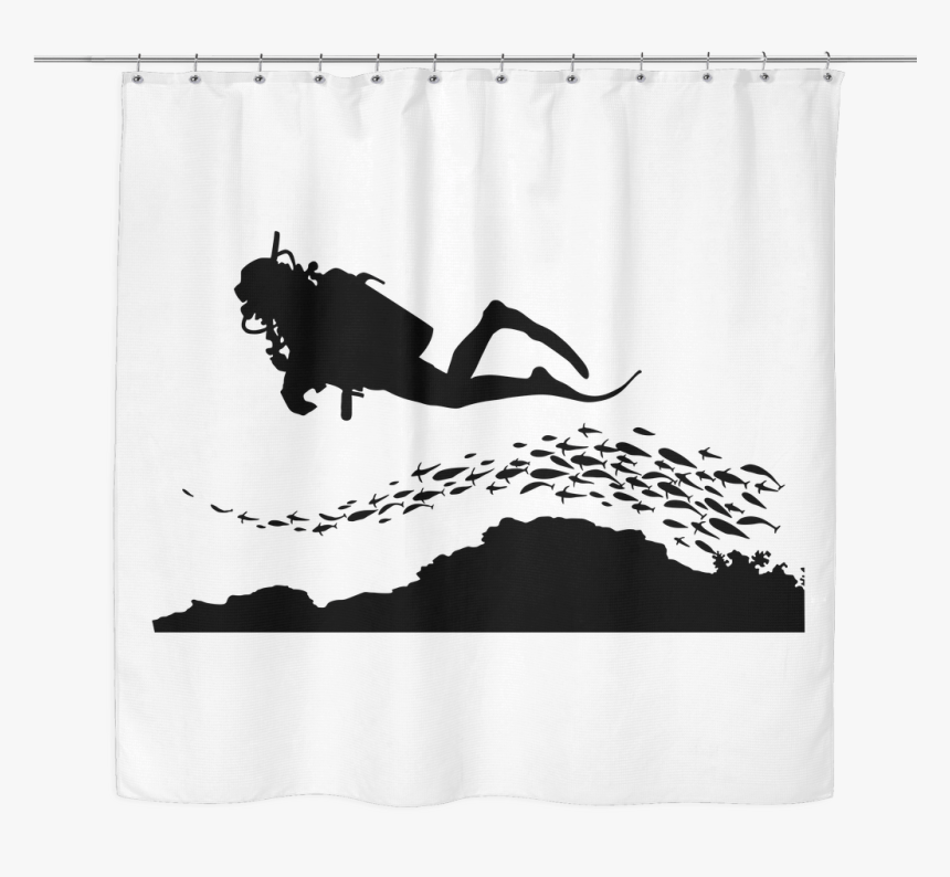 Scuba Diver Shower Curtain, HD Png Download, Free Download