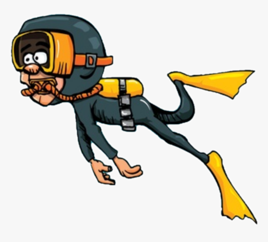 Scuba Divers With No Background Cartoon, HD Png Download, Free Download