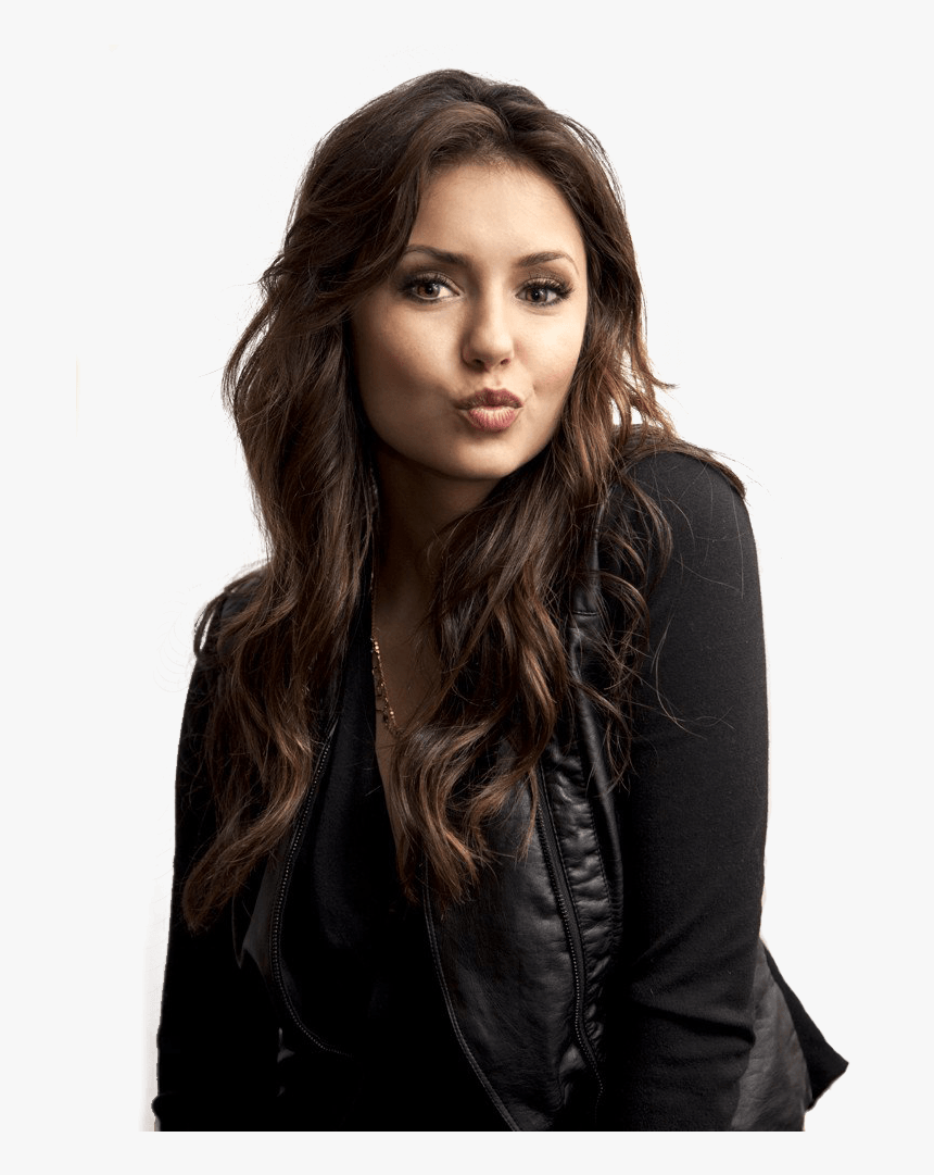 Nina Dobrev Black Kiss - Nina Dobrev Png, Transparent Png, Free Download