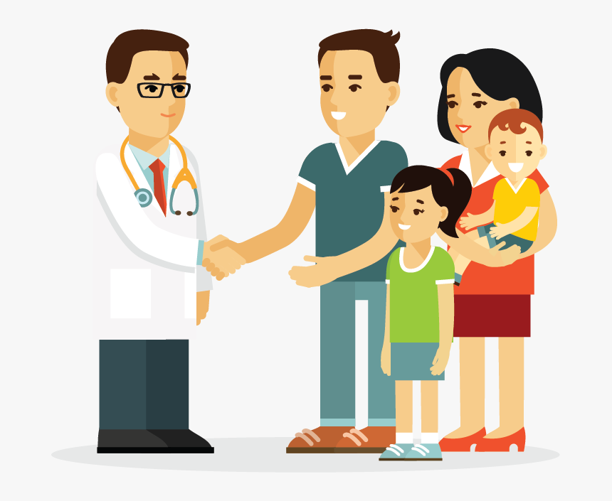 Family Practice Mydrnow For - Doctor And Family Cartoon, HD Png Download, Free Download