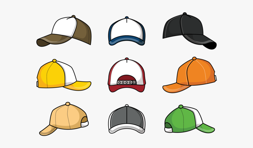 Trucker Hat Icons Vector - Trucker Hat Drawing, HD Png Download, Free Download