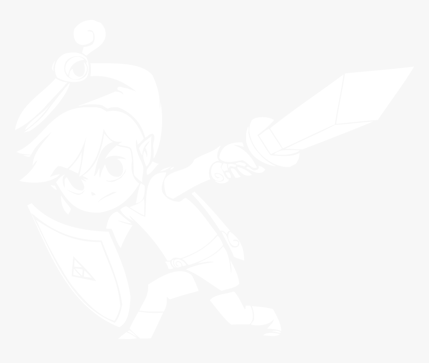 Link Minish Cap Vector By Reptiletc - Vector Black And White Zelda, HD Png Download, Free Download
