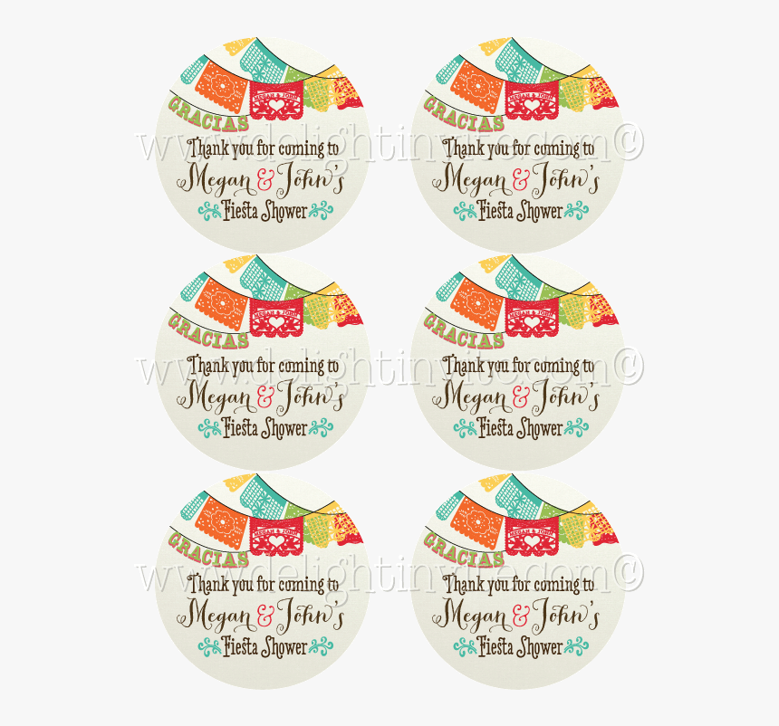 Mexican Fiesta Bridal Shower Sticker Tag - Label, HD Png Download, Free Download