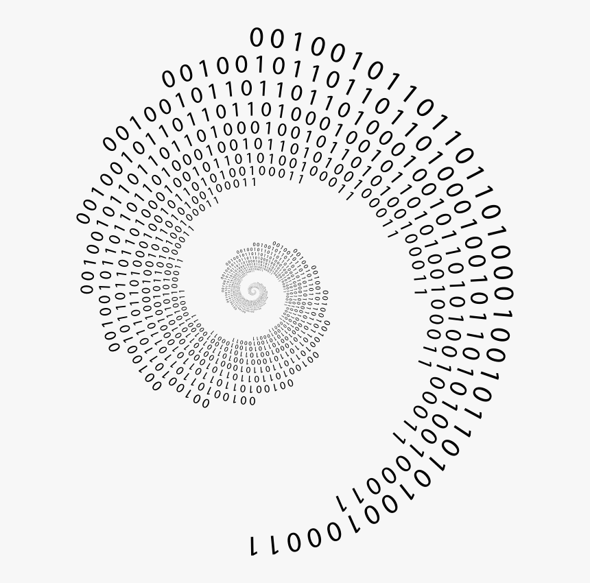 Binary Whirlpool - Binary Circle Png, Transparent Png, Free Download