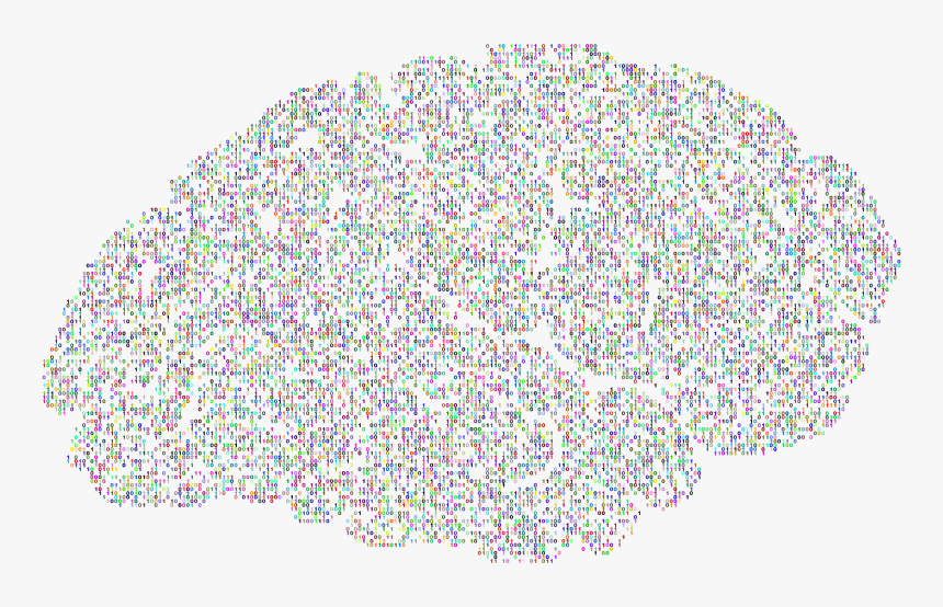 Prismatic Binary Brain - Brain Numbers Png, Transparent Png, Free Download