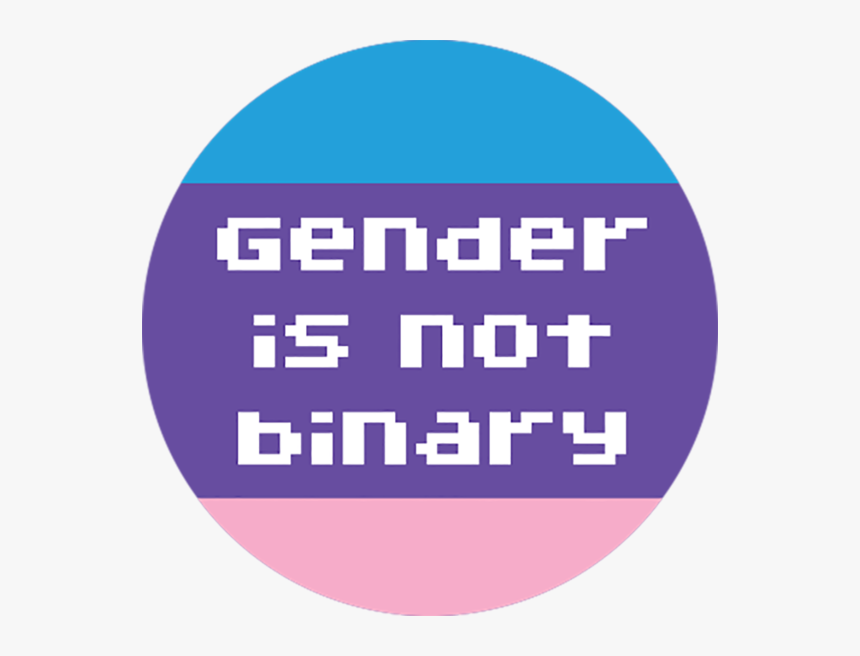 Gender Not Binary Button - Gender Button, HD Png Download, Free Download