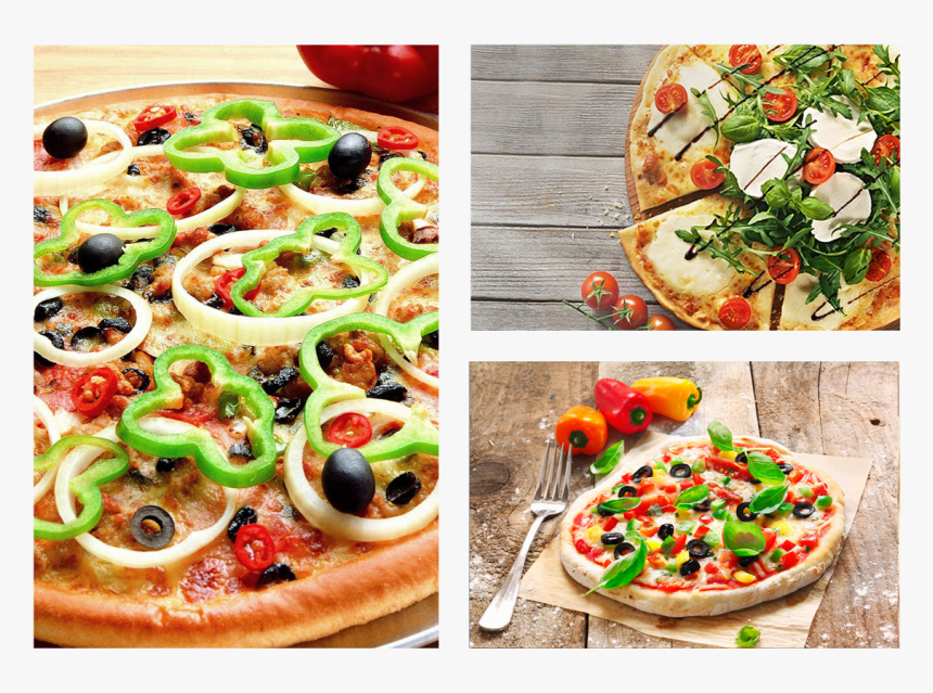 Capsicum Onion Mushroom Pizza, HD Png Download, Free Download