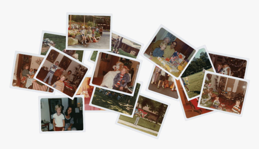 Pile Of Paper Prints Ready To Fall Off The Table - Pile Of Family Photographs, HD Png Download, Free Download