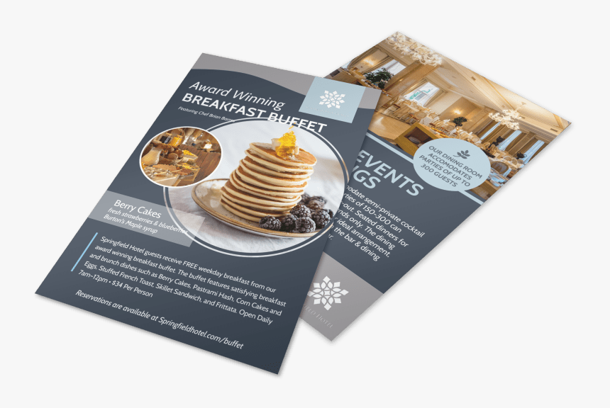 Hotel Breakfast Buffet Flyer Template Preview - Water Biscuit, HD Png Download, Free Download