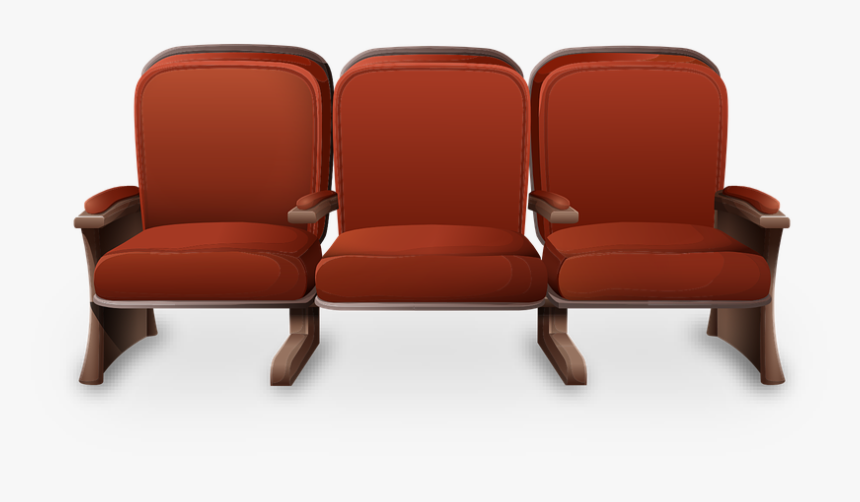 Theater, Chairs, Red, Movie, Cinema, Show - Movie Theater Chair Transparent, HD Png Download, Free Download