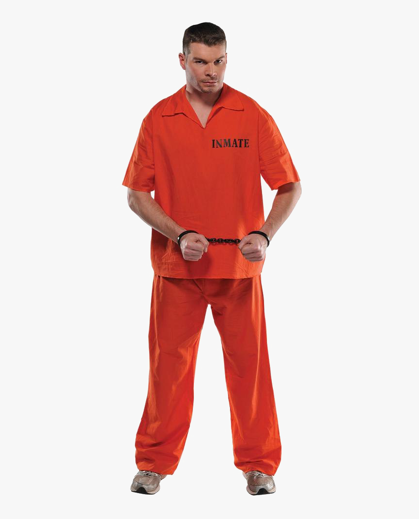 Orange Costume Prisoner Png Image - Mens Prison Halloween Costume, Transparent Png, Free Download