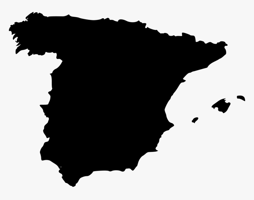 Spain - Spain Map Blue, HD Png Download, Free Download