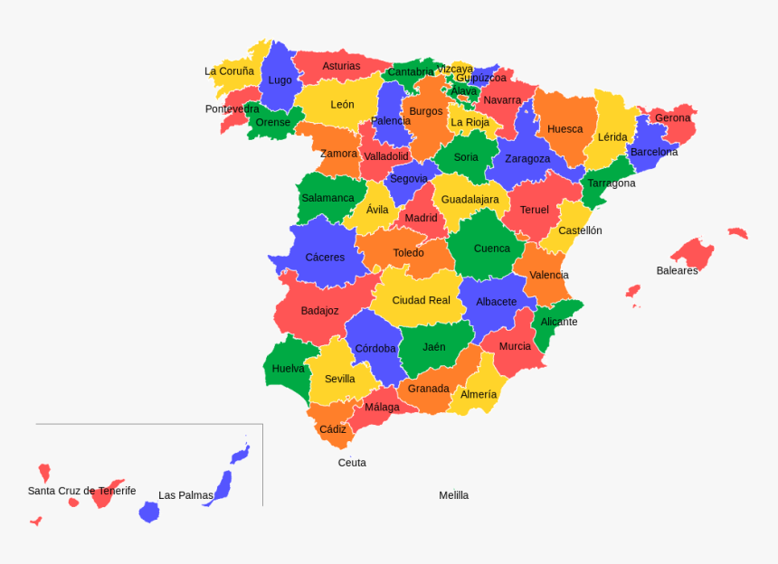 Population Density Map Of Spain, HD Png Download, Free Download