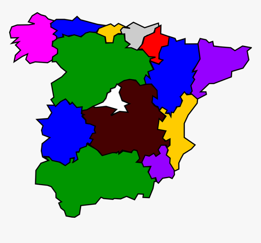 Spain, Country, Geography, Provinces, Map, Europe - Spanish Clip Art, HD Png Download, Free Download