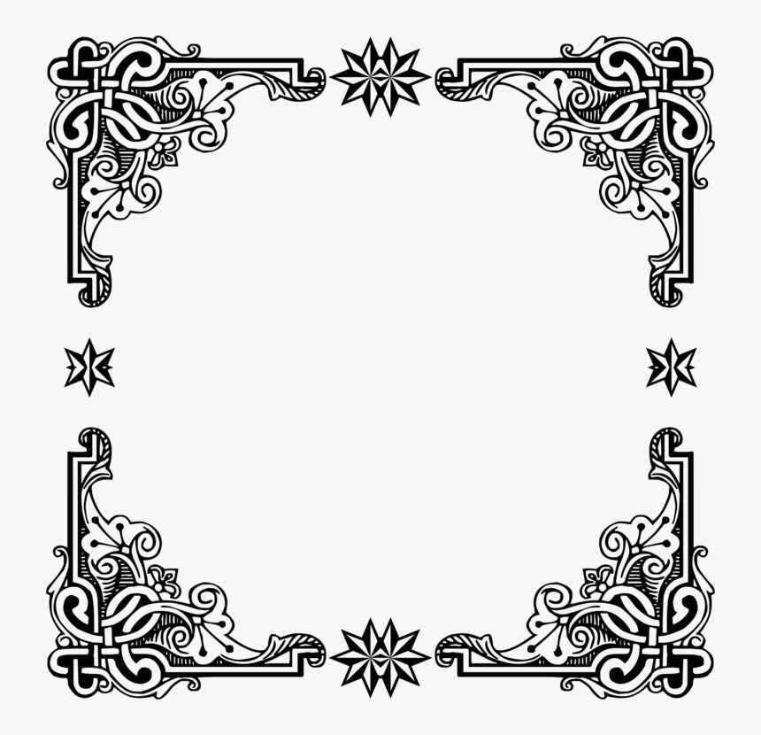 Picture Frame,art,symmetry - Vintage Black Frame Png, Transparent Png, Free Download