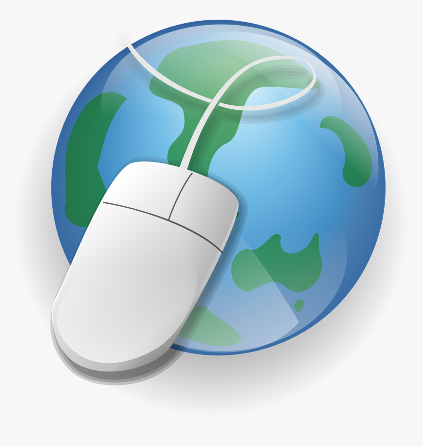 Mouse, Globe, Clean, Internet, World Wide Web, Www - Social Media Make The World Smaller, HD Png Download, Free Download