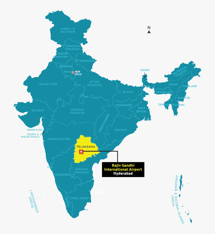 Which Is The Largest International Airport In India - Bikaner In India Map, HD Png Download, Free Download