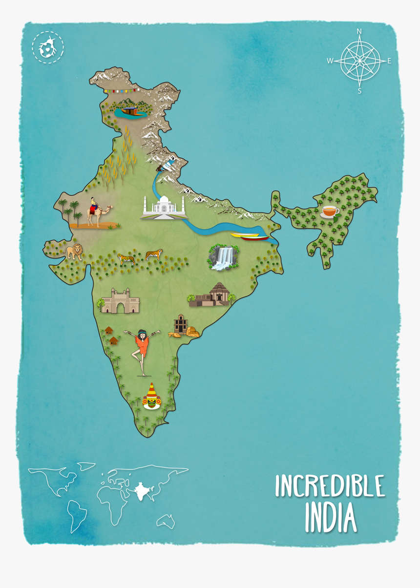 India Map Illustration Png, Transparent Png, Free Download