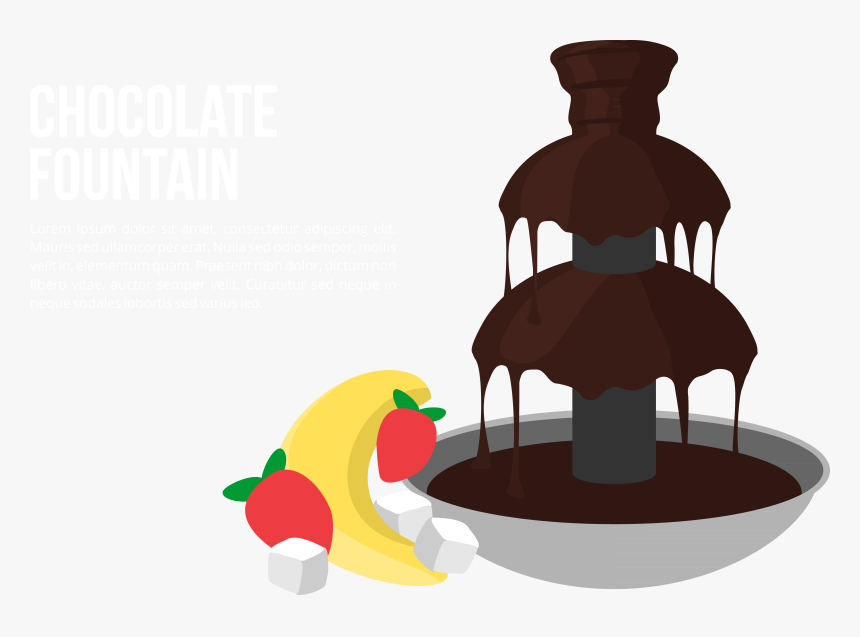 Fountain Clip Art Vector - Transparent Chocolate Fountain Clipart, HD Png Download, Free Download