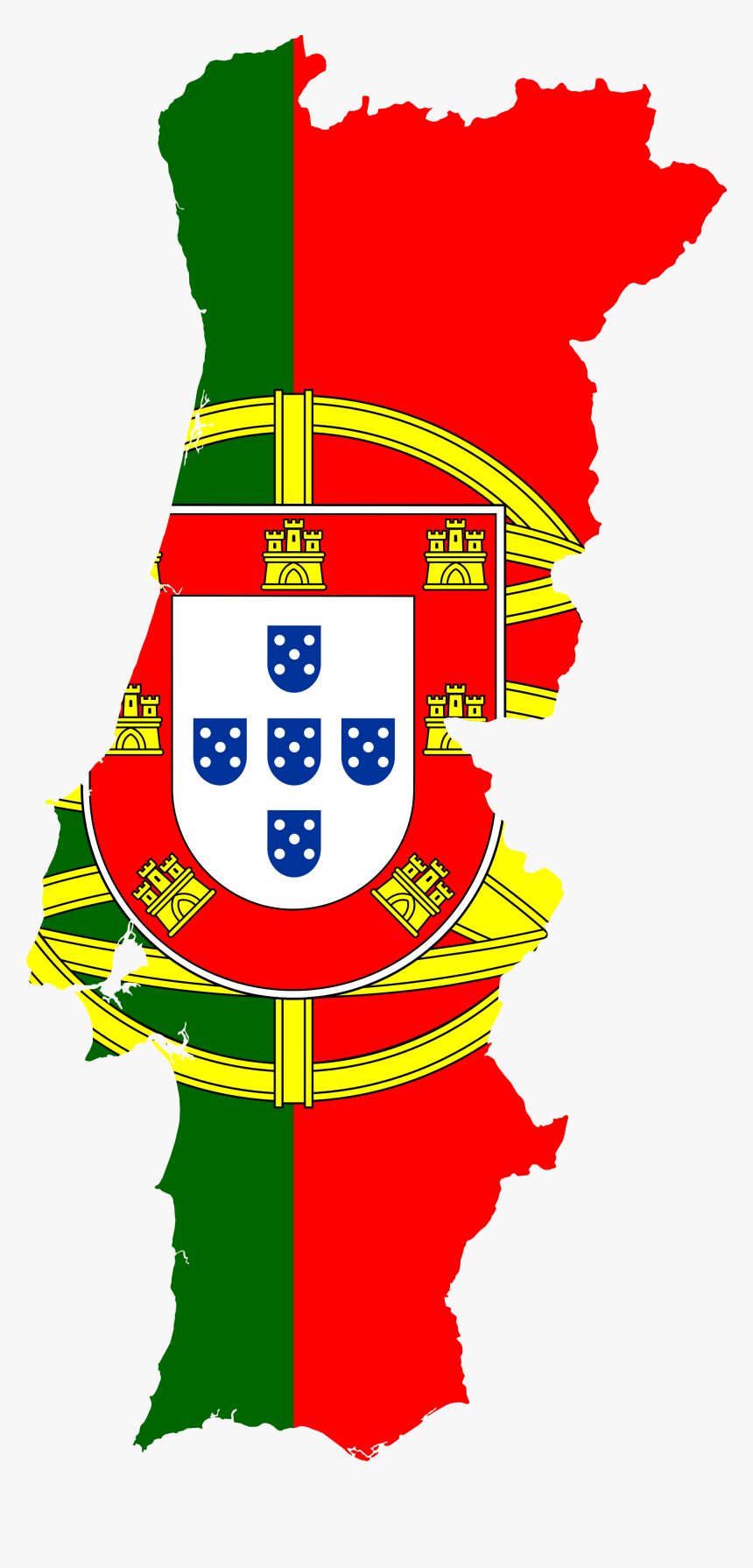 Portugal Flag Png - Portugal Map With Flag, Transparent Png, Free Download