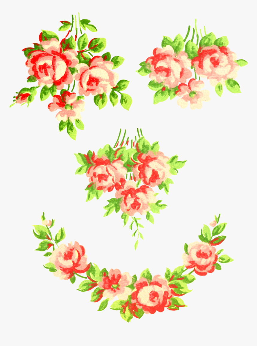 Romantic Pink Flower Border Png Pic - Artificial Flower, Transparent Png, Free Download