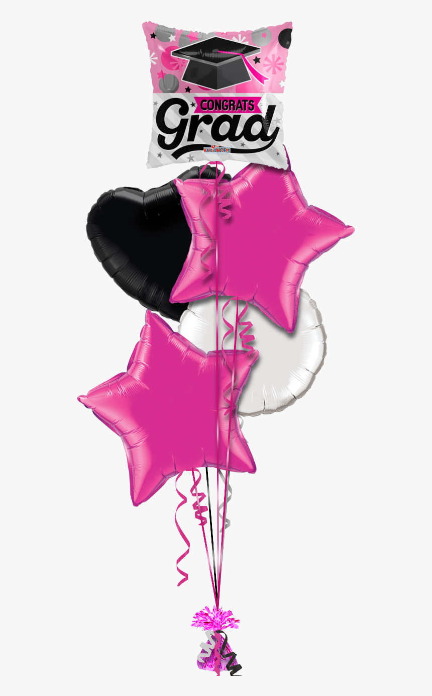 Congrats Grad Cap Pink Graduation Balloon - 21st Birthday Balloons In Pink, HD Png Download, Free Download