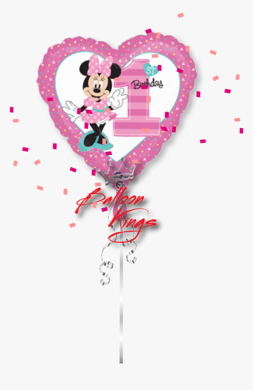 1st Birthday Minnie Mouse - 1st Birthday Foil Balloons, HD Png Download, Free Download