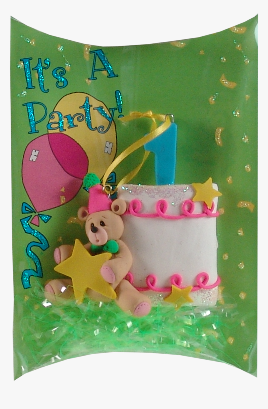 1st Year Birthday Cake Ornament - Party Hat, HD Png Download, Free Download