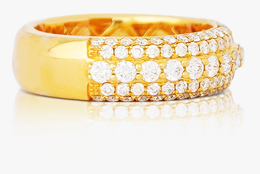 10k Yellow Gold Men"s Diamond Ring - Bangle, HD Png Download, Free Download