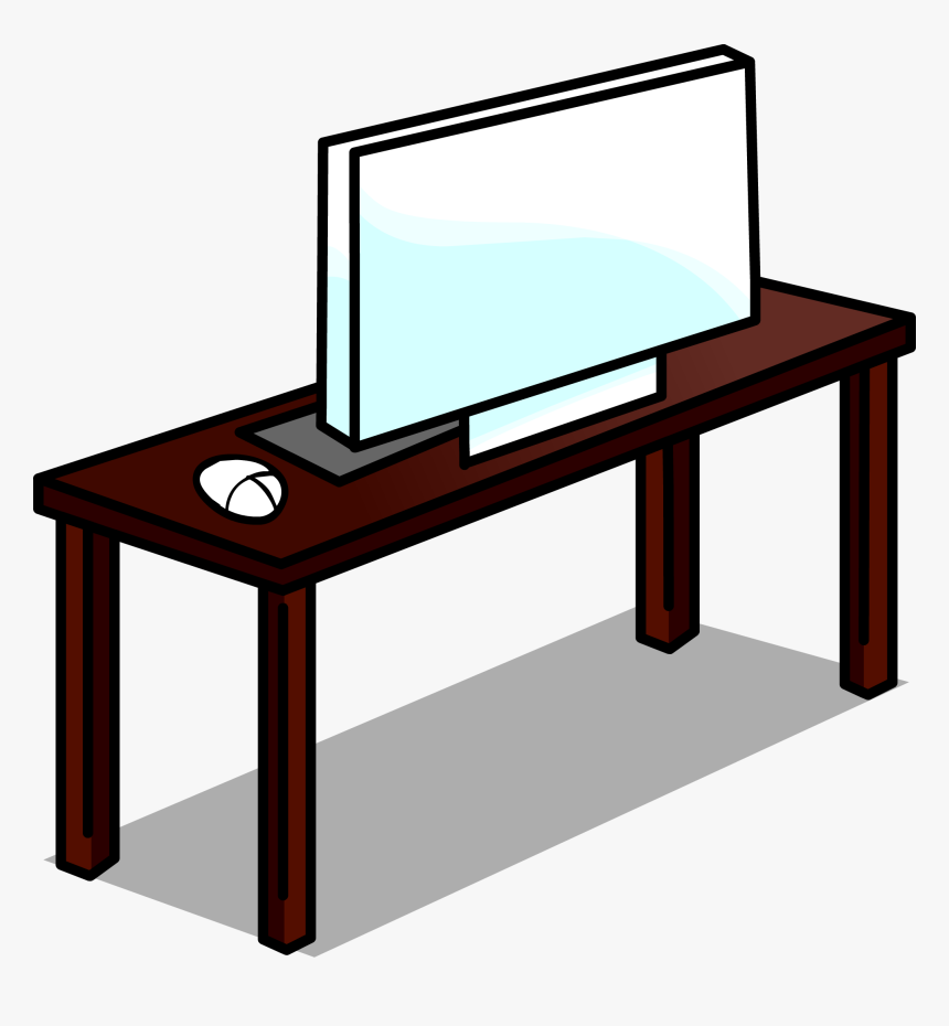 Image Desk Sprite Png - Computer With Table Clipart, Transparent Png, Free Download