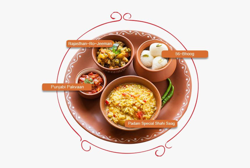 Punjabi Food Restaurents In Udaipur - Transparent Bengali Thali Png, Png Download, Free Download