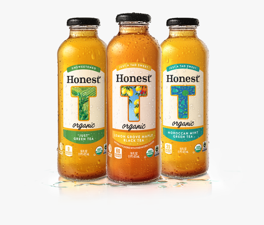 Honest Tea New Glass Bottle Product Image - New Honest Tea Glass, HD Png Download, Free Download