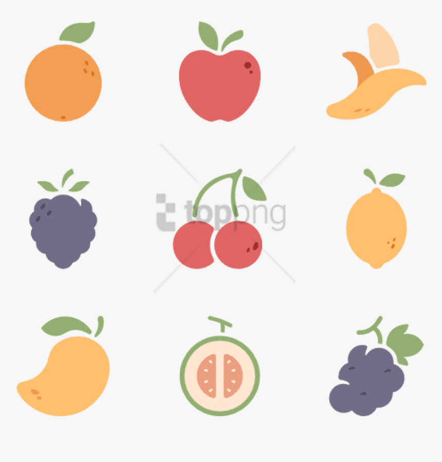 Free Png Fruit Icon Png Image With Transparent Background - Fruits And Vegetables Icons, Png Download, Free Download